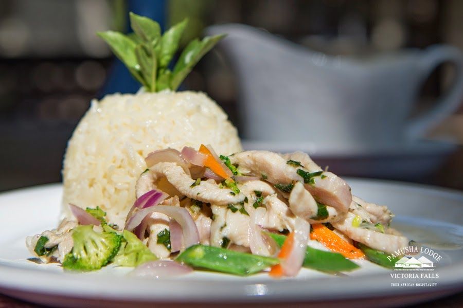 A plated dish from the Pamusha kitchen