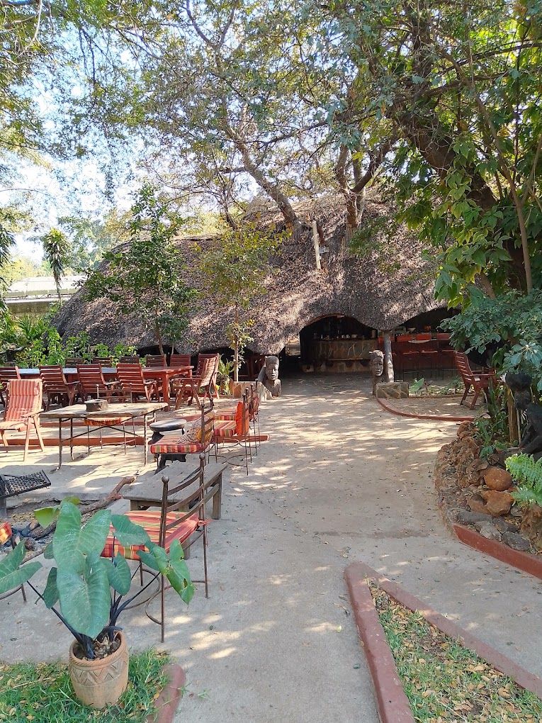 The garden path to the restaurant
